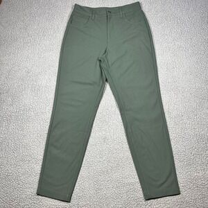 Fabletics Mens The One Pant Sage Green Performance Commuter Golf Pants 29x32